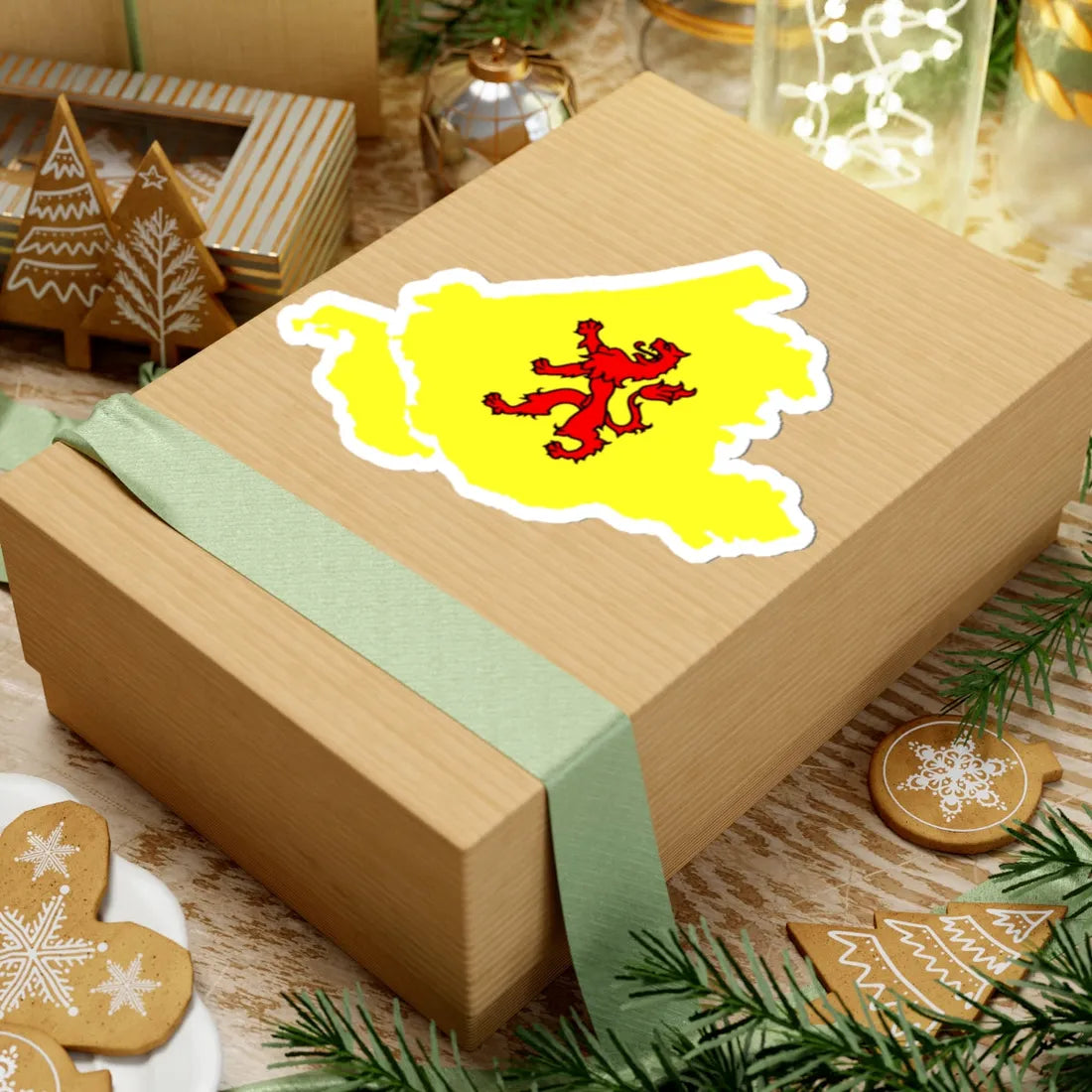 Flag-map of South Holland (Netherlands) STICKER Vinyl Kiss-Cut Decal - The Sticker Space