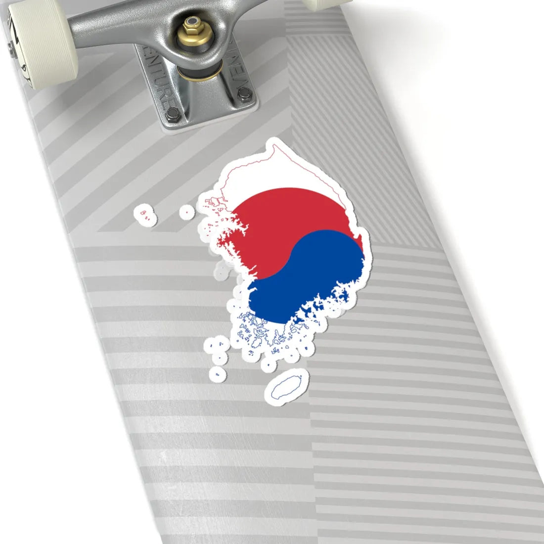 Flag-map of South Korea (Korea) STICKER Vinyl Kiss-Cut Decal - The Sticker Space