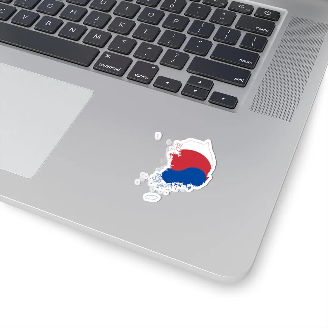 Flag-map of South Korea (Korea) STICKER Vinyl Kiss-Cut Decal - The Sticker Space