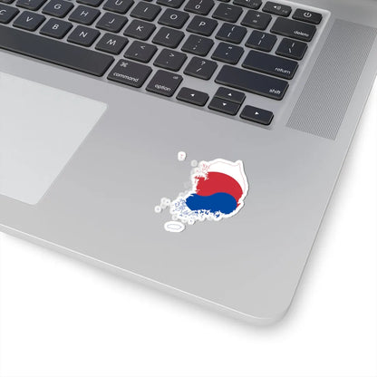 Flag-map of South Korea (Korea) STICKER Vinyl Kiss-Cut Decal - The Sticker Space