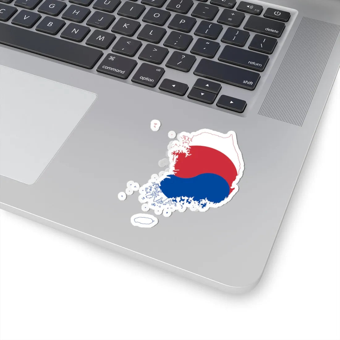 Flag-map of South Korea (Korea) STICKER Vinyl Kiss-Cut Decal - The Sticker Space
