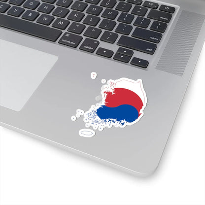 Flag-map of South Korea (Korea) STICKER Vinyl Kiss-Cut Decal - The Sticker Space