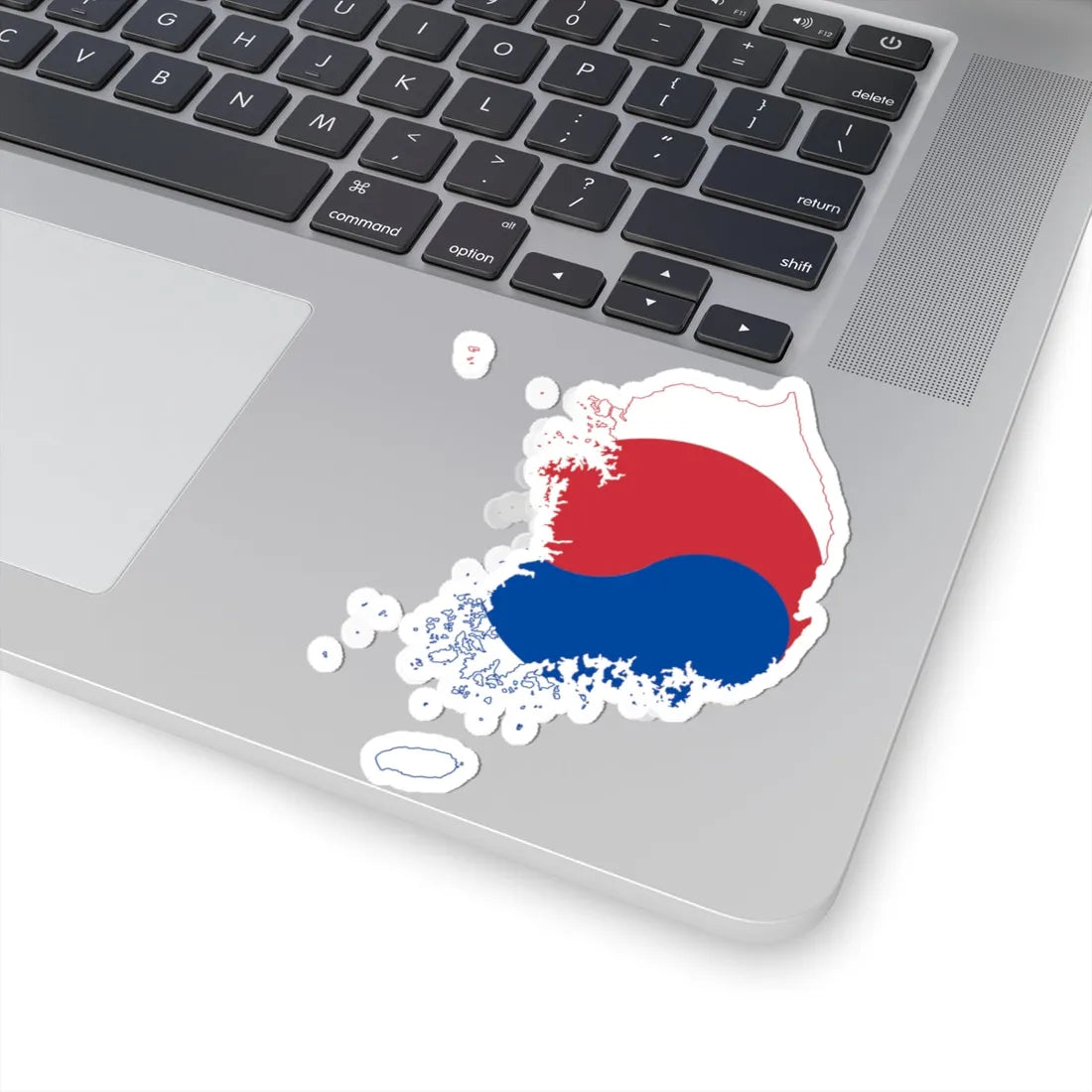 Flag-map of South Korea (Korea) STICKER Vinyl Kiss-Cut Decal - The Sticker Space