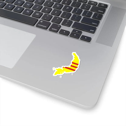 Flag-map of South Vietnam (Vietnam) STICKER Vinyl Kiss-Cut Decal - The Sticker Space