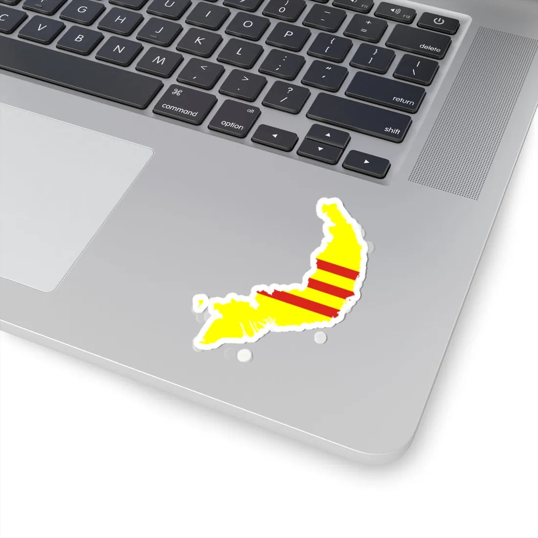 Flag-map of South Vietnam (Vietnam) STICKER Vinyl Kiss-Cut Decal - The Sticker Space