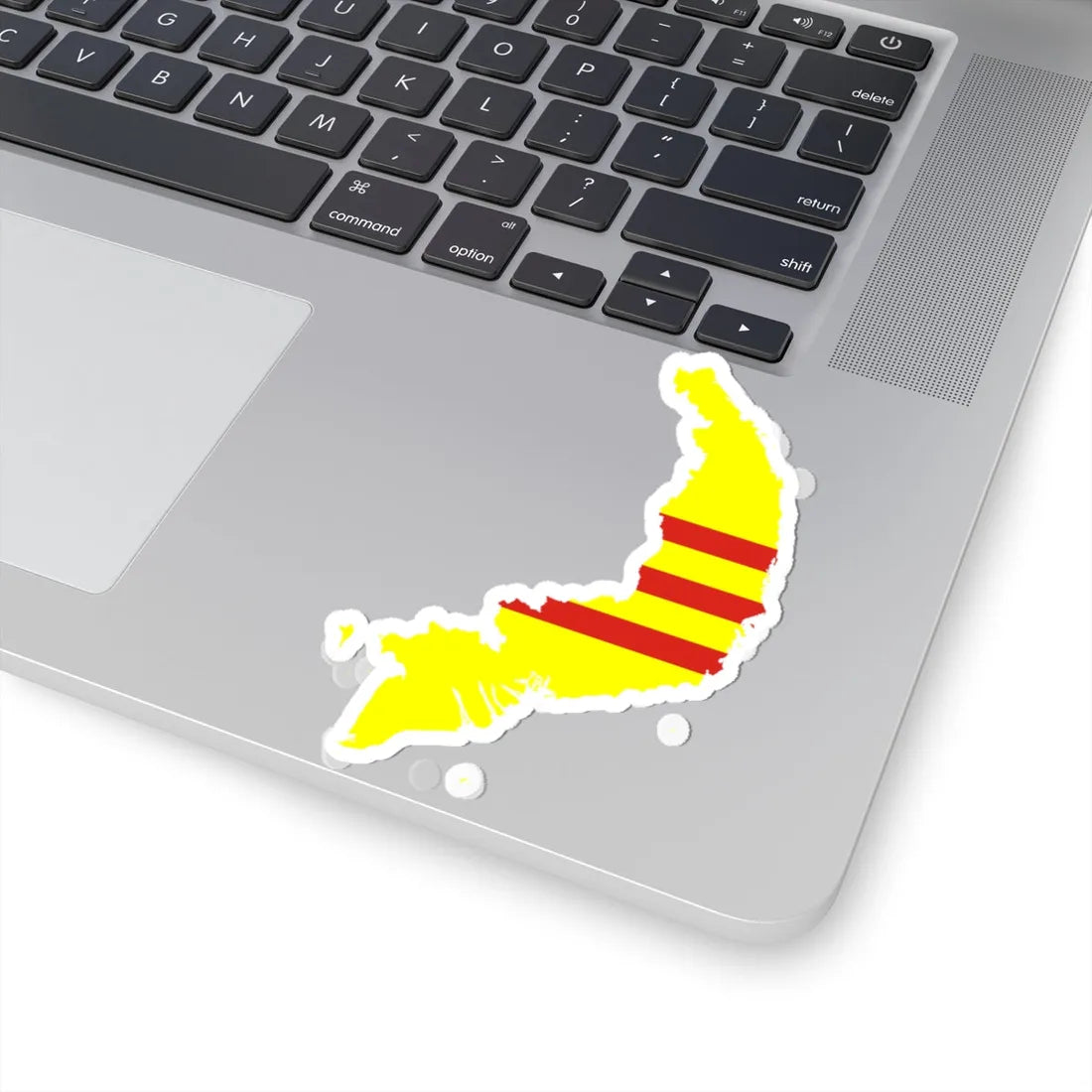 Flag-map of South Vietnam (Vietnam) STICKER Vinyl Kiss-Cut Decal - The Sticker Space