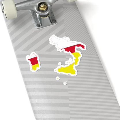Flag map of Southern Italy (Italy) STICKER Vinyl Kiss-Cut Decal - The Sticker Space