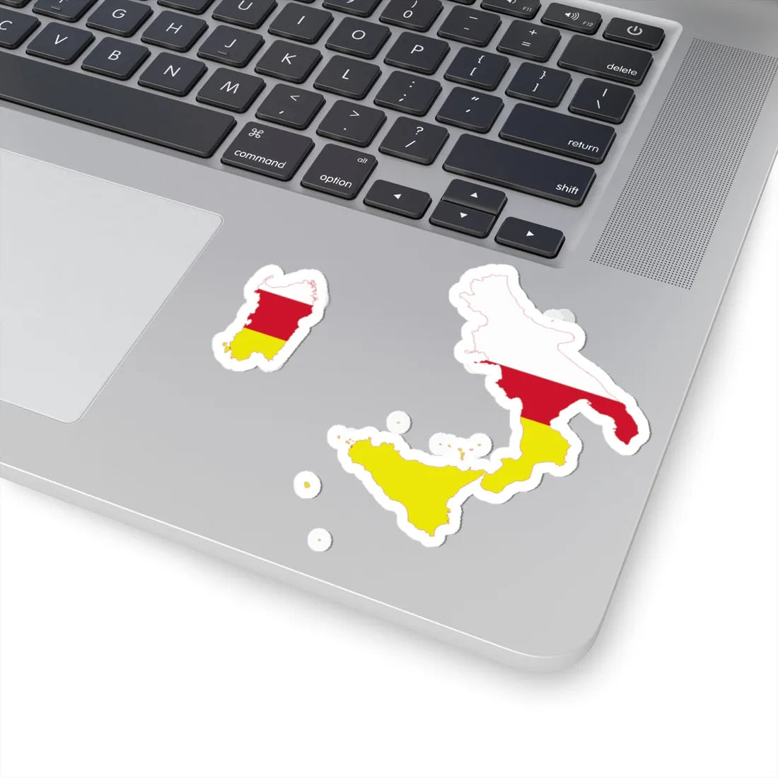 Flag map of Southern Italy (Italy) STICKER Vinyl Kiss-Cut Decal - The Sticker Space