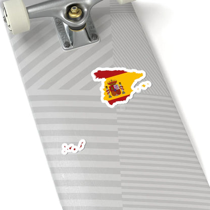 Flag Map Of Spain (Spain) STICKER Vinyl Kiss-Cut Decal - The Sticker Space