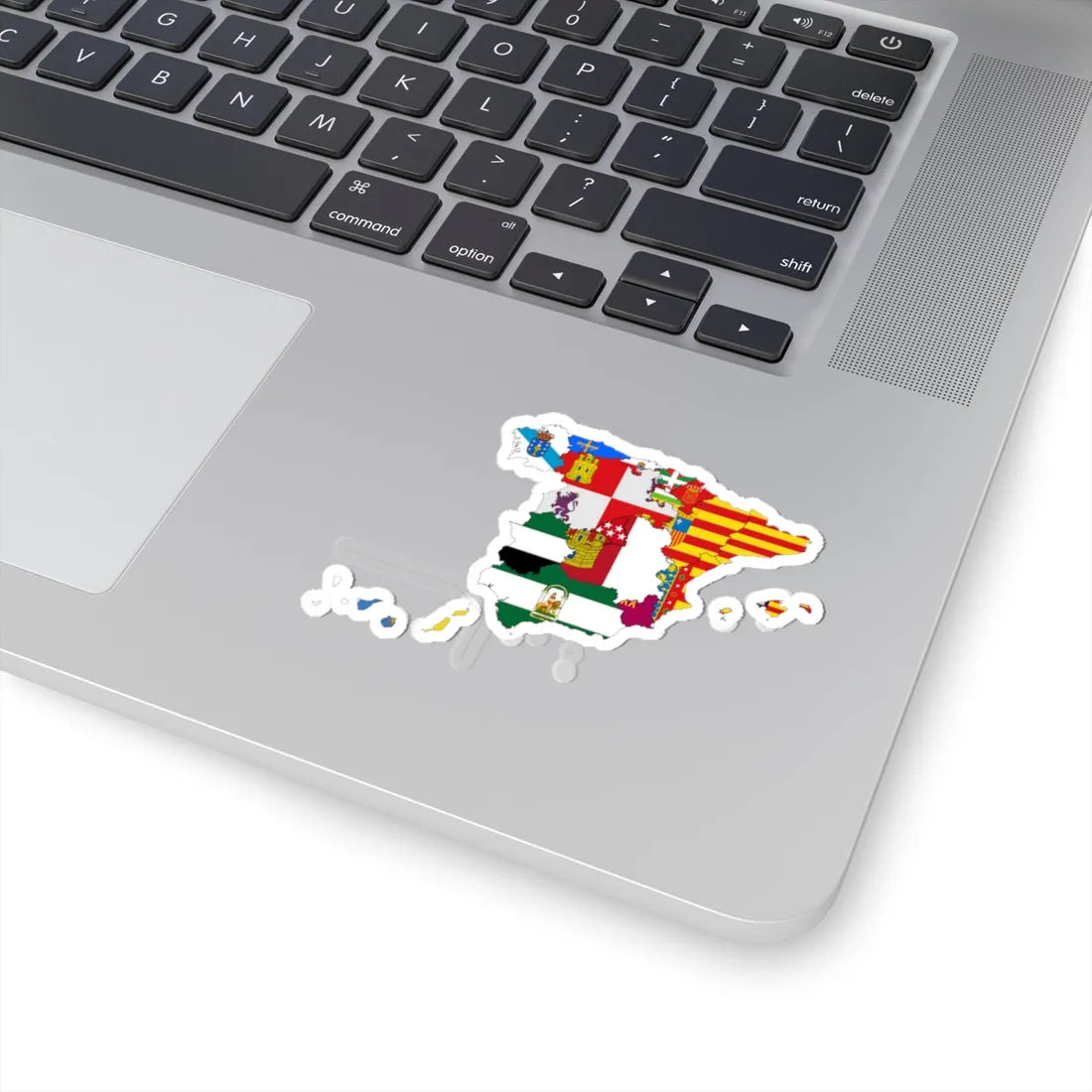 Flag-map of Spain subdivisions (Spain) STICKER Vinyl Kiss-Cut Decal - The Sticker Space