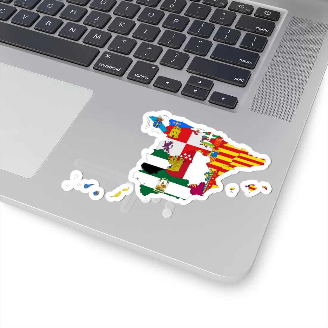 Flag-map of Spain subdivisions (Spain) STICKER Vinyl Kiss-Cut Decal - The Sticker Space