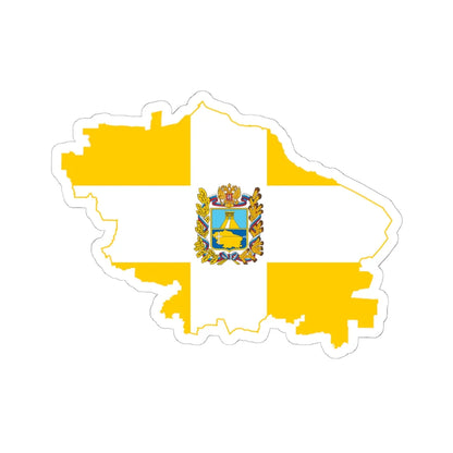 Flag map of Stavropol Krai (Russia) STICKER Vinyl Kiss-Cut Decal 6 Inch White - The Sticker Space