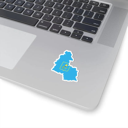 Flag-map of Sumy Oblast (Ukraine) STICKER Vinyl Kiss-Cut Decal - The Sticker Space