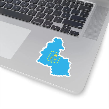Flag-map of Sumy Oblast (Ukraine) STICKER Vinyl Kiss-Cut Decal - The Sticker Space