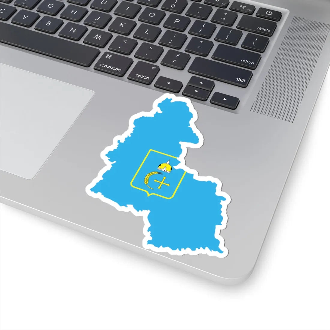 Flag-map of Sumy Oblast (Ukraine) STICKER Vinyl Kiss-Cut Decal - The Sticker Space