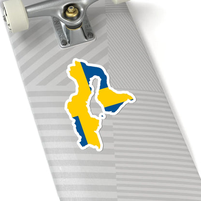 Flag-map of Sweden 1560 (Sweden) STICKER Vinyl Kiss-Cut Decal - The Sticker Space