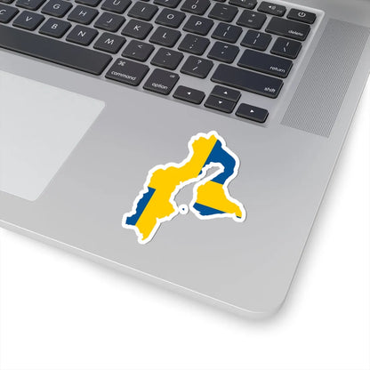Flag-map of Sweden 1560 (Sweden) STICKER Vinyl Kiss-Cut Decal - The Sticker Space