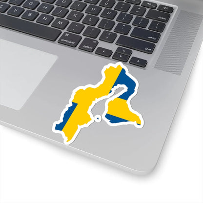 Flag-map of Sweden 1560 (Sweden) STICKER Vinyl Kiss-Cut Decal - The Sticker Space
