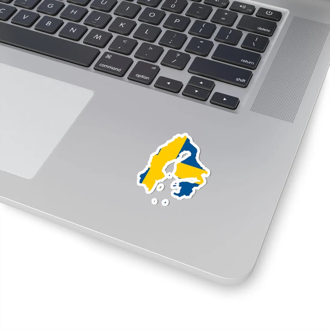 Flag-map of Sweden 1645 (Sweden) STICKER Vinyl Kiss-Cut Decal - The Sticker Space