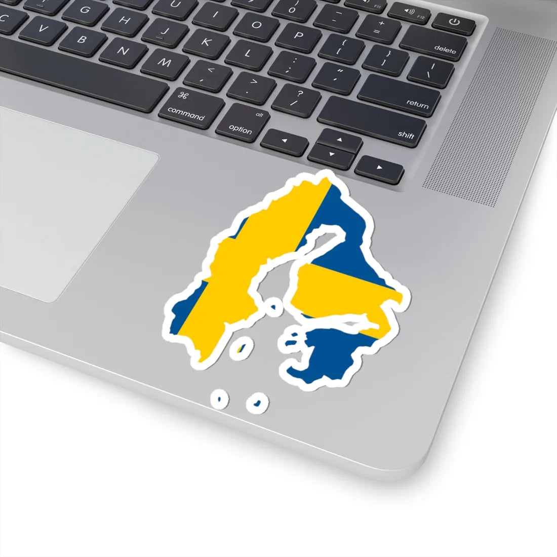 Flag-map of Sweden 1645 (Sweden) STICKER Vinyl Kiss-Cut Decal - The Sticker Space