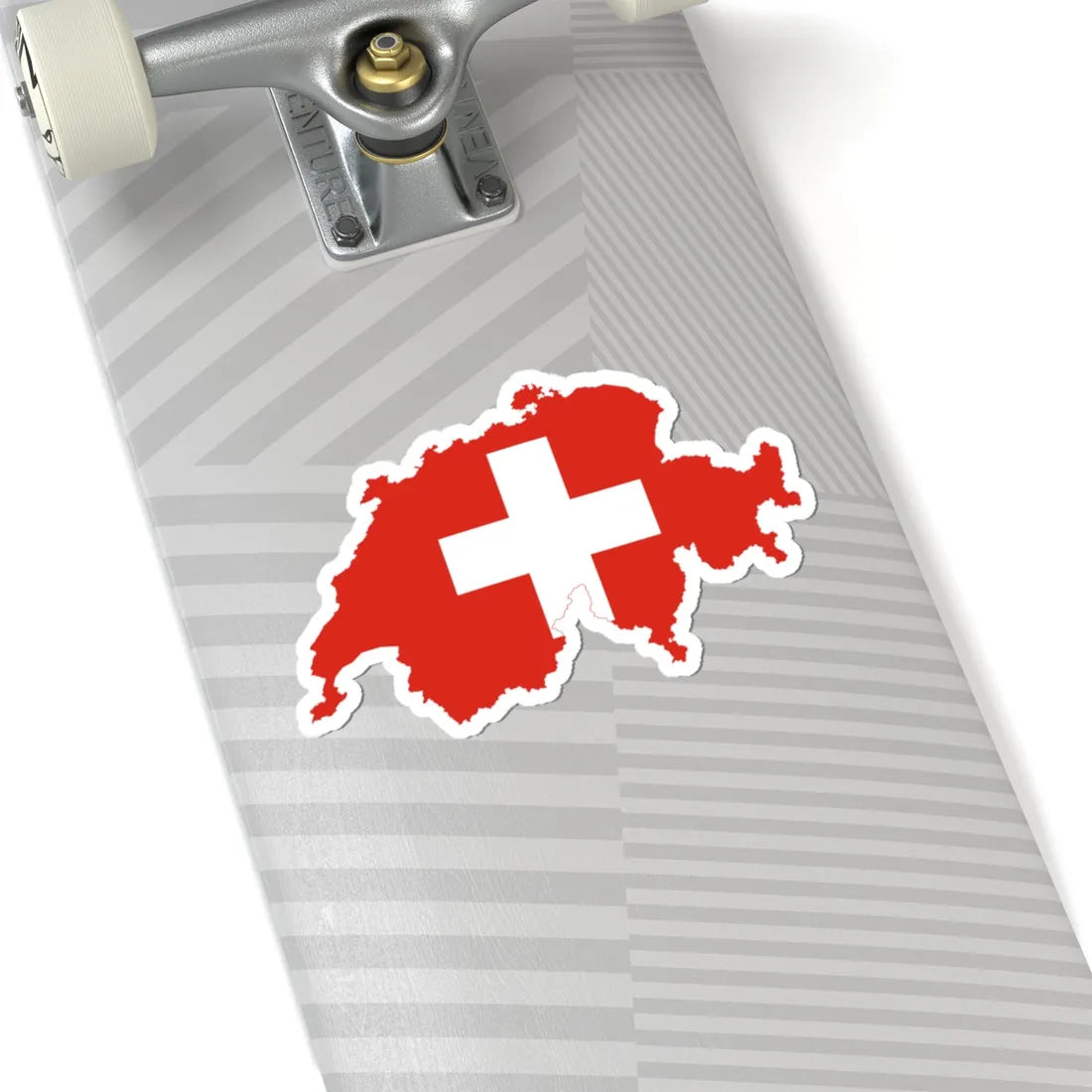 Flag map of Switzerland (Switzerland) STICKER Vinyl Kiss-Cut Decal - The Sticker Space