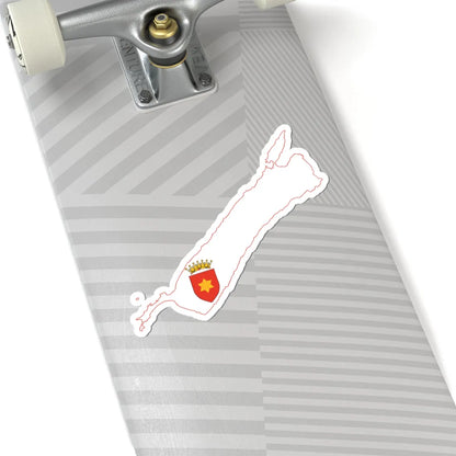 Flag map of Tavolara (Italy) STICKER Vinyl Kiss-Cut Decal - The Sticker Space