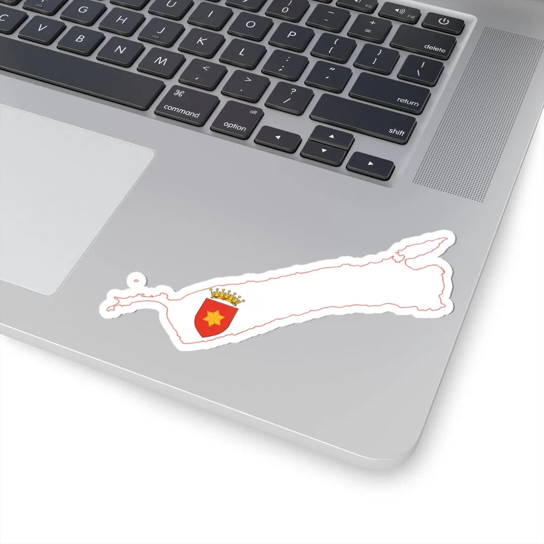 Flag map of Tavolara (Italy) STICKER Vinyl Kiss-Cut Decal - The Sticker Space