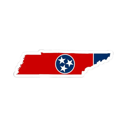Flag-map of Tennessee (United States) STICKER Vinyl Kiss-Cut Decal 3 Inch White - The Sticker Space