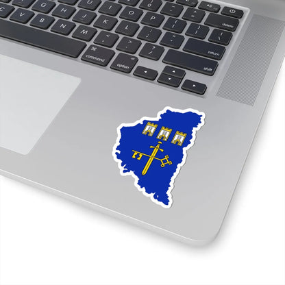 Flag-map of Ternopil Oblast (Ukraine) STICKER Vinyl Kiss-Cut Decal - The Sticker Space