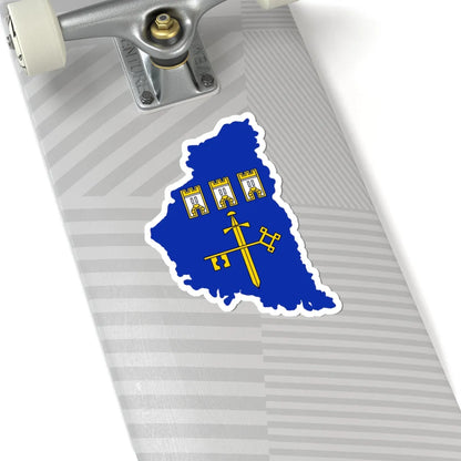Flag-map of Ternopil Oblast (Ukraine) STICKER Vinyl Kiss-Cut Decal - The Sticker Space
