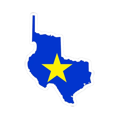 Flag-map of Texas 1836-1839 (United States) STICKER Vinyl Kiss-Cut Decal 3 Inch White - The Sticker Space