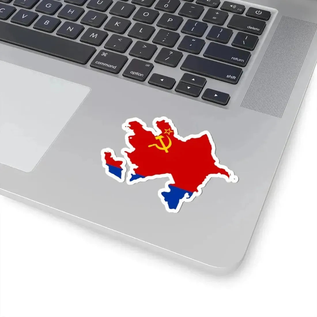 Flag map of the Azerbaijan SSR 1952-1991 (Azerbaijan) STICKER Vinyl Kiss-Cut Decal - The Sticker Space