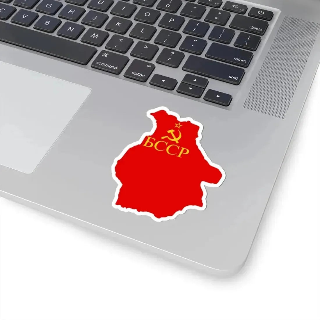 Flag map of the Byelorussian SSR 1937-1939 (Belarus) STICKER Vinyl Kiss-Cut Decal - The Sticker Space