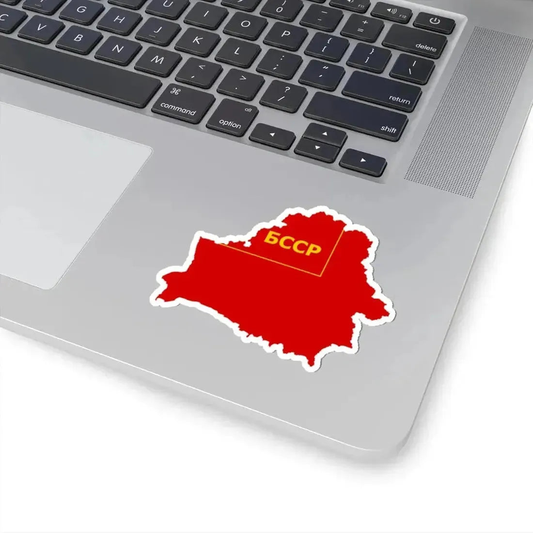 Flag map of the Byelorussian SSR 1945-1951 (Belarus) STICKER Vinyl Kiss-Cut Decal - The Sticker Space