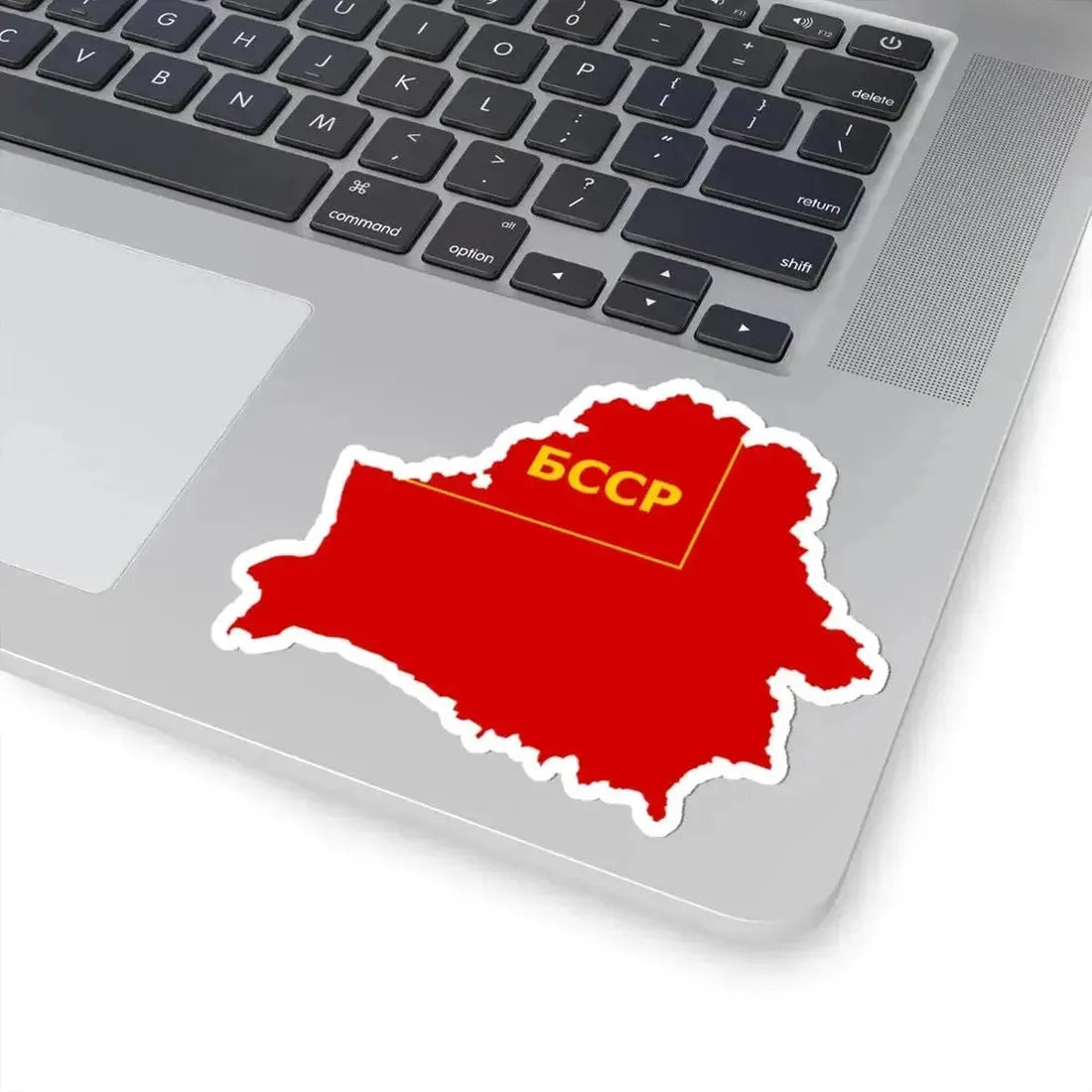 Flag map of the Byelorussian SSR 1945-1951 (Belarus) STICKER Vinyl Kiss-Cut Decal - The Sticker Space