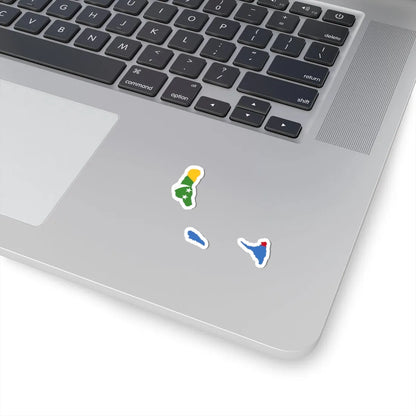 Flag map of the Comoros (Comoros) STICKER Vinyl Kiss-Cut Decal - The Sticker Space