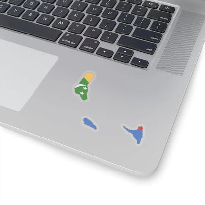 Flag map of the Comoros (Comoros) STICKER Vinyl Kiss-Cut Decal - The Sticker Space