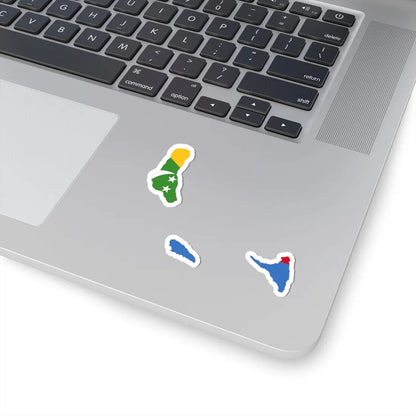 Flag map of the Comoros (Comoros) STICKER Vinyl Kiss-Cut Decal - The Sticker Space