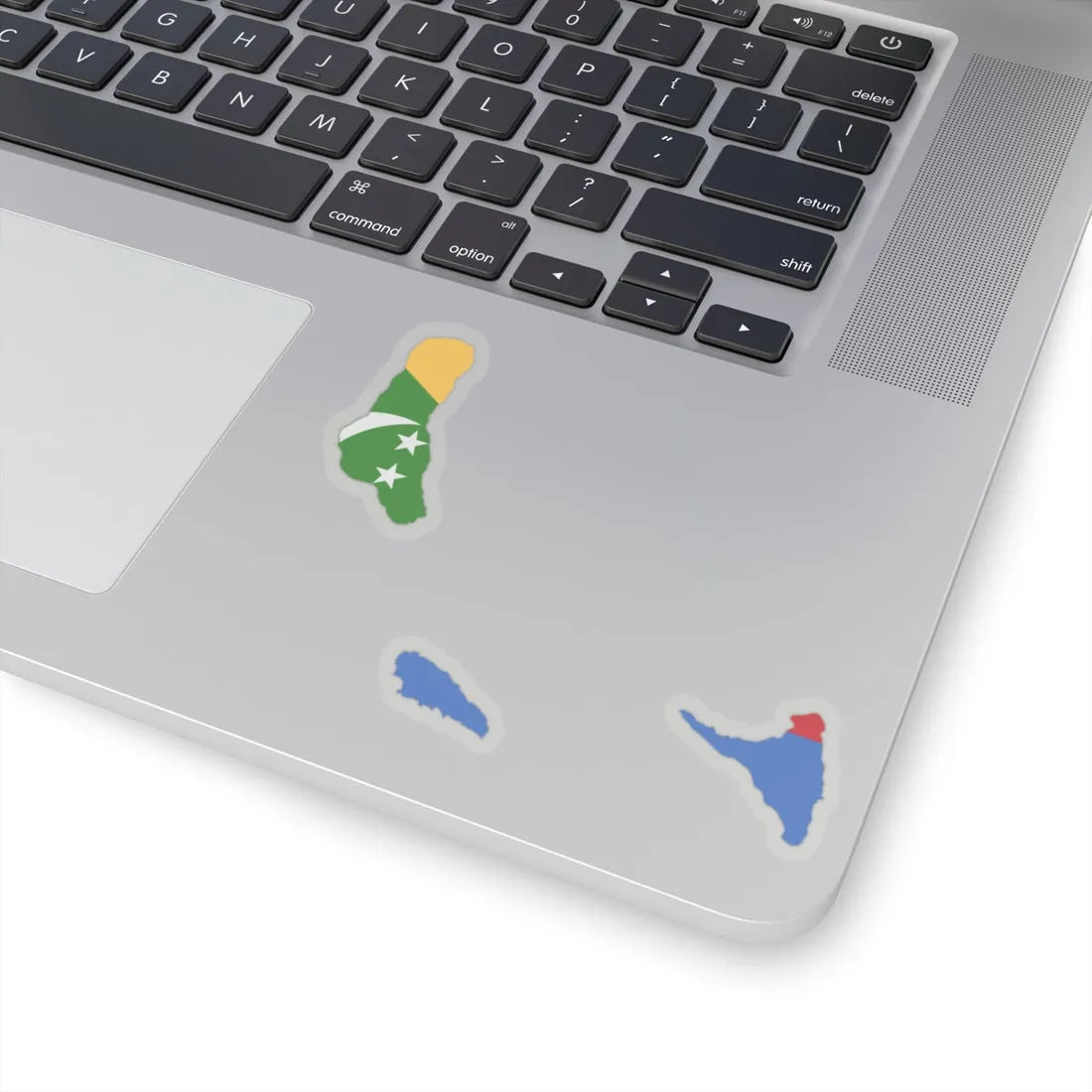 Flag map of the Comoros (Comoros) STICKER Vinyl Kiss-Cut Decal - The Sticker Space