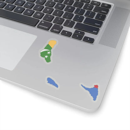Flag map of the Comoros (Comoros) STICKER Vinyl Kiss-Cut Decal - The Sticker Space