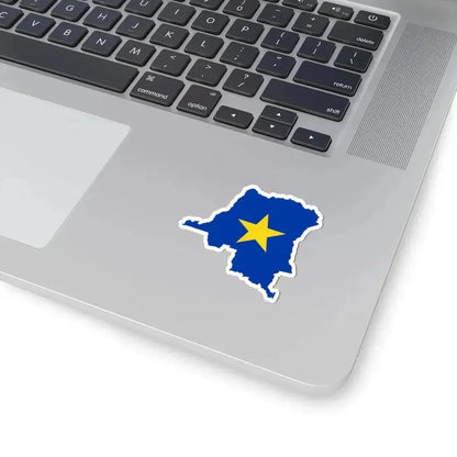 Flag map of the Congo Free State (Congo) STICKER Vinyl Kiss-Cut Decal - The Sticker Space