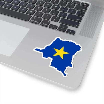 Flag map of the Congo Free State (Congo) STICKER Vinyl Kiss-Cut Decal - The Sticker Space