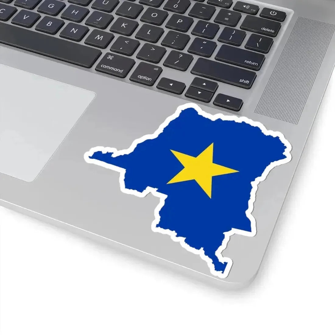 Flag map of the Congo Free State (Congo) STICKER Vinyl Kiss-Cut Decal - The Sticker Space