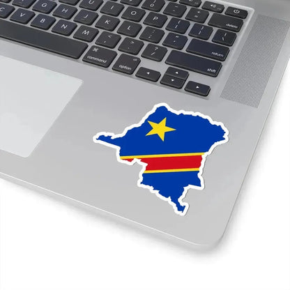 Flag map of the Democratic Republic of the Congo 1966-1971 (Congo) STICKER Vinyl Kiss-Cut Decal - The Sticker Space