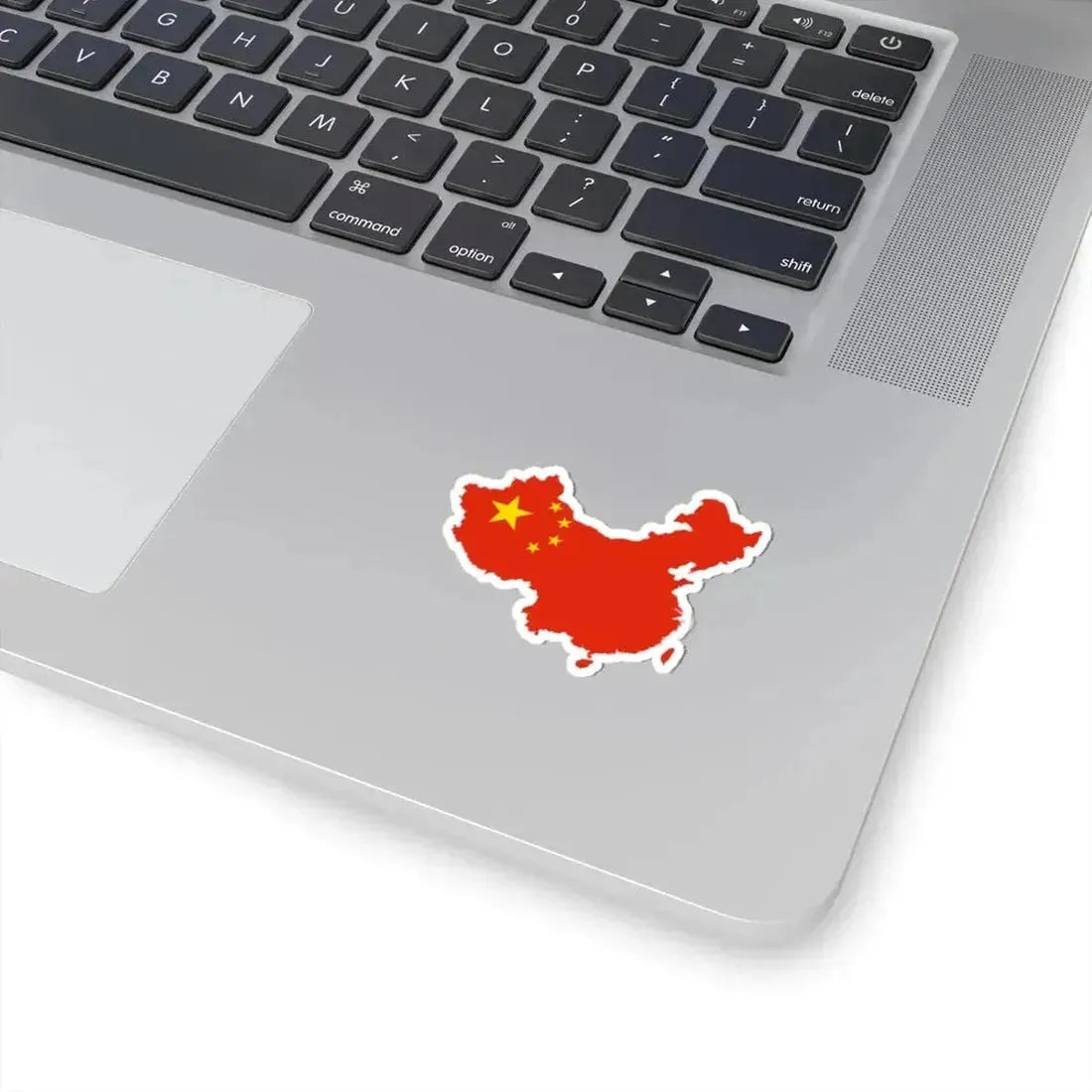 Flag-map of the Greater Peoples Republic of China (China) STICKER Vinyl Kiss-Cut Decal - The Sticker Space
