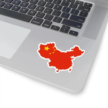 Flag-map of the Greater Peoples Republic of China (China) STICKER Vinyl Kiss-Cut Decal - The Sticker Space