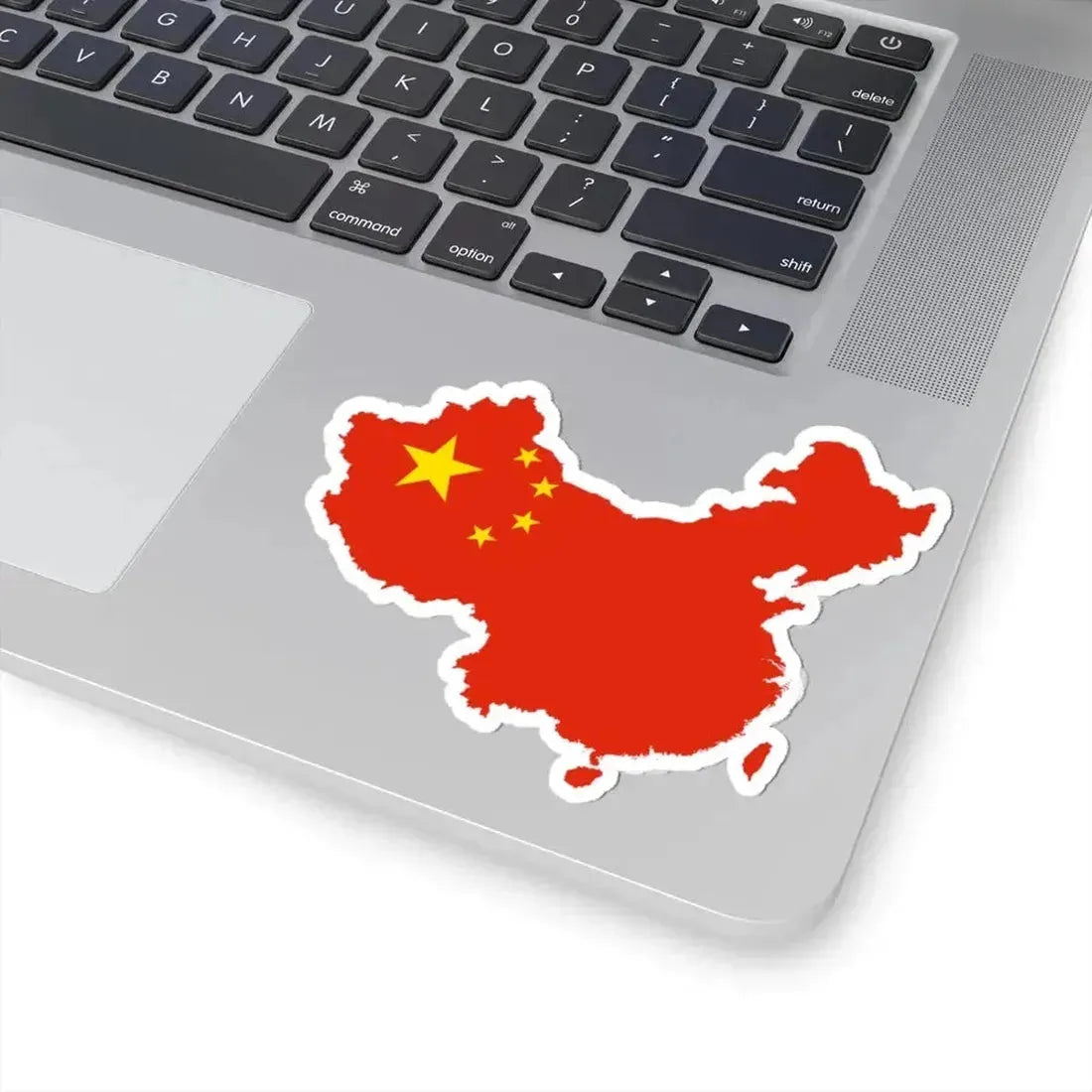 Flag-map of the Greater Peoples Republic of China (China) STICKER Vinyl Kiss-Cut Decal - The Sticker Space