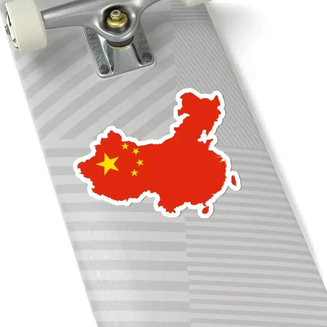 Flag-map of the Greater Peoples Republic of China (China) STICKER Vinyl Kiss-Cut Decal - The Sticker Space