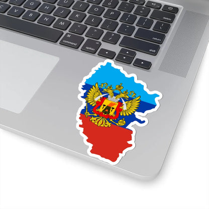 Flag-map of the Lugansk Peoples Republic (Ukraine) STICKER Vinyl Kiss-Cut Decal - The Sticker Space