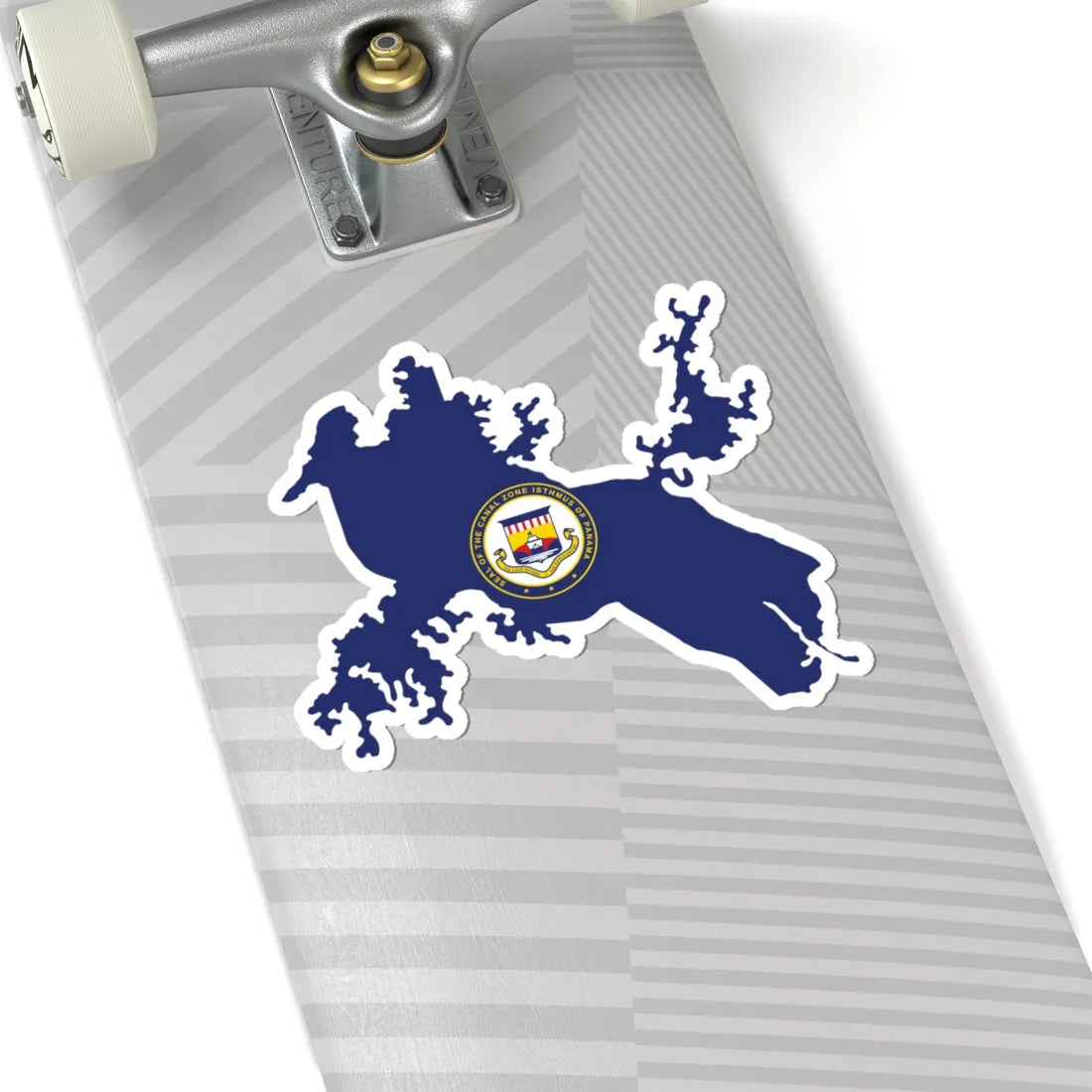 Flag Map of the Panama Canal Zone 1903-1979 (Panama) STICKER Vinyl Kiss-Cut Decal - The Sticker Space